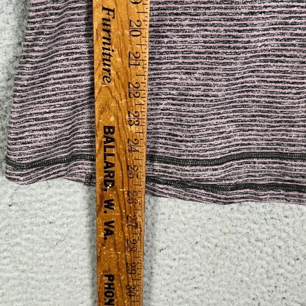 Lululemon Sweatshirt Womens 8 Pink Black Run Swiftly Tech Half Zip Pullover Logo